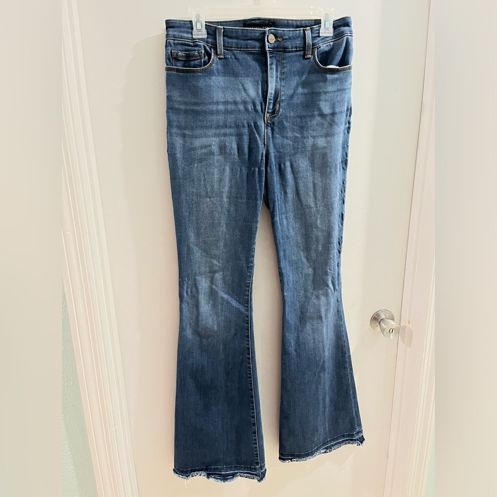 Sanctuary Women's Dark Blue Flare Jeans SCRAP DENIM